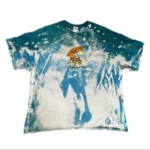 Gildan Check Out Time Bleach Dyed Graphic Short Sleeved T-Shirt Size 2XL